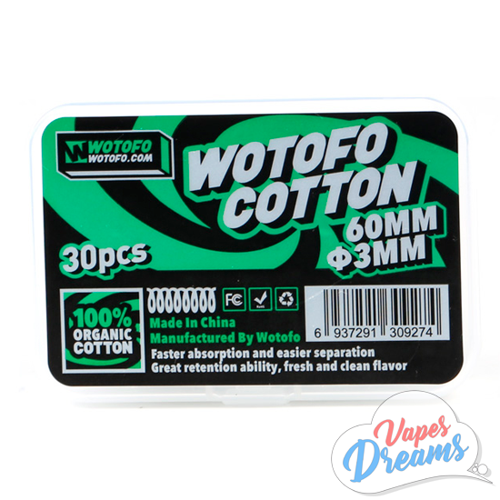 Wotofo Agleted Organic Cotton 3mm 30PCS