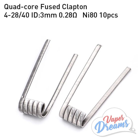 Coilology Prebuilt Coil Quad Core Fused Clapton Ni80