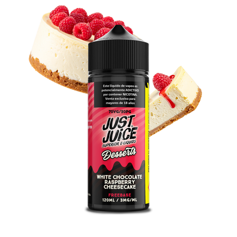 Just Juice Dessert White Chocolate Raspberry Cheesecake 120ml